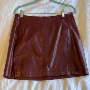 Free people vegan leather mini skirt